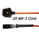 FLX61 1.5mm 25 Metre 3 Core Cable With 10A Plug